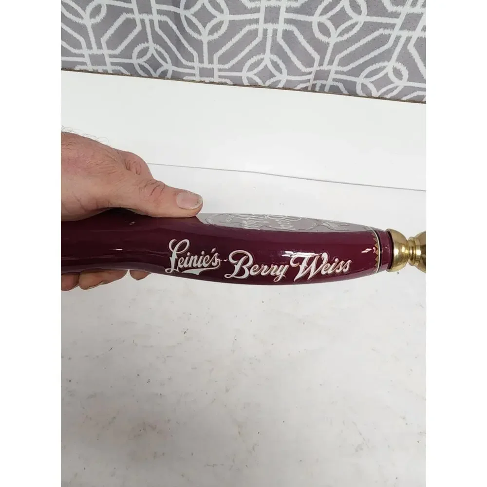 Leinenkugels Leinie's Berry Weiss Beer Tap Handle 13 Inch Tall Wood Canoe Berry